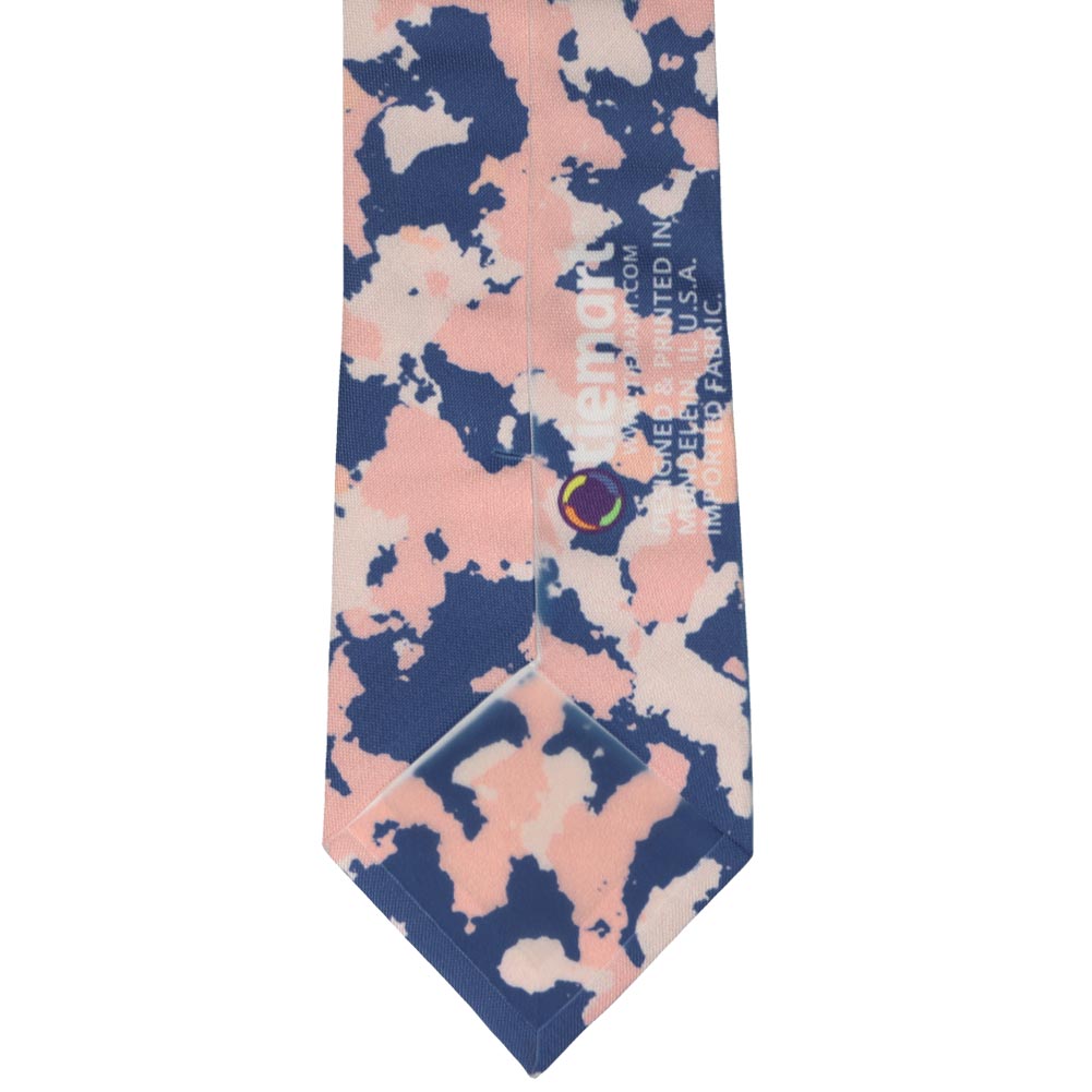 blue camouflage tie