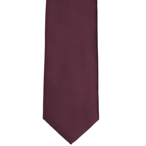 Wine colored tie front view