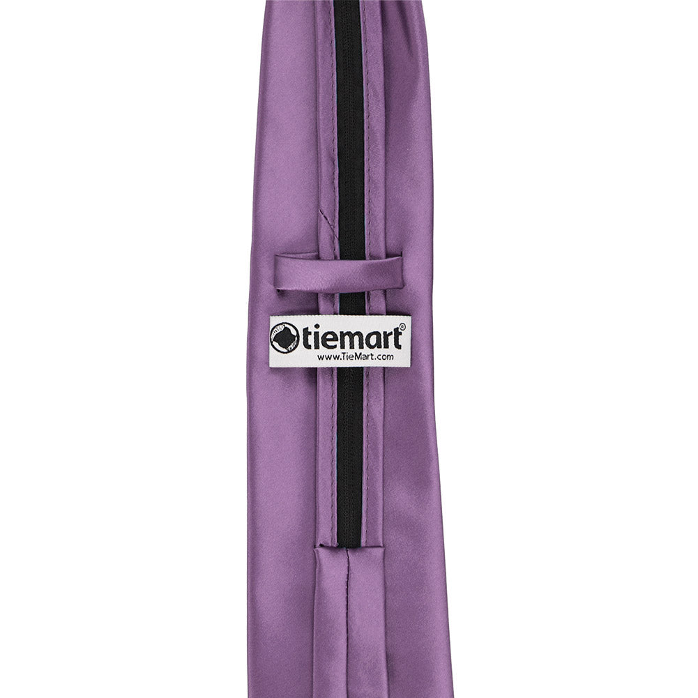Wisteria Purple Premium Zipper Tie Shop at TieMart TieMart, Inc.