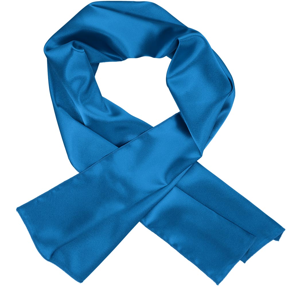 Azure Blue Solid Color Scarf Shop at TieMart – TieMart,
