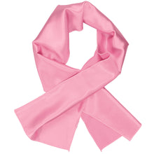 Load image into Gallery viewer, A women&#39;s bright pink scarf, crossed over itself