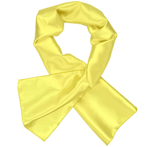 Women's daffodil yellow scarf, folded over itself