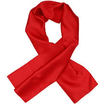 Load image into Gallery viewer, Women&#39;s fire engine red scarf, crossed over itself