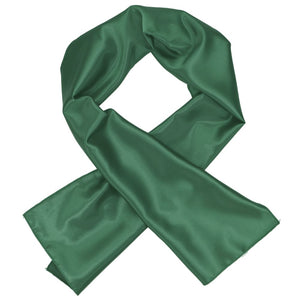 Forest green solid scarf, folded over itself