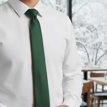Winter Staff Uniform Ideas: Snowflake Accessories, Red OR Green Ties