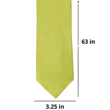 Load image into Gallery viewer, Chartreuse Silk Extra Long Necktie