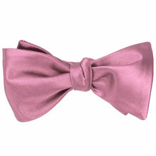 Load image into Gallery viewer, Antique pink self-tie bow tie, tied
