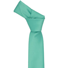 Load image into Gallery viewer, Aquamarine Slim Solid Color Necktie, 2.5" Width