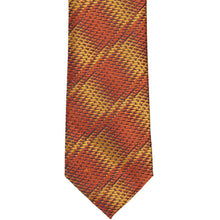 Load image into Gallery viewer, The front of an autumn orange snakeskin pattern tie