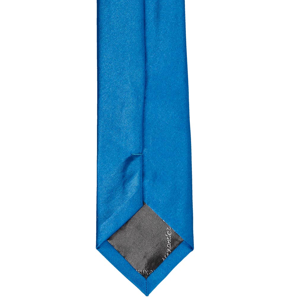 TENSAY 千樹BLUE Azure Blue Slim Solid Color Necktie, 2.5