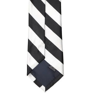 Black and White Striped Zipper Tie