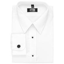 Load image into Gallery viewer, Black cufflink on a white dress shirt