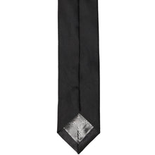 Load image into Gallery viewer, Back of a black skinny staff tie