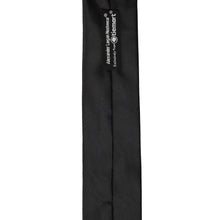 Load image into Gallery viewer, Tag on a black skinny staff tie