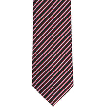 Load image into Gallery viewer, Black and red striped tie on a white background