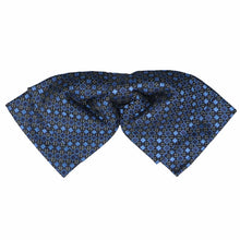 Load image into Gallery viewer, Brilliant Blue Marie Square Pattern Floppy Bow Tie