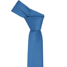 Load image into Gallery viewer, Blue Slim Solid Color Necktie, 2.5" Width