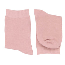 Load image into Gallery viewer, A pair of boys&#39; folded blush pink socks