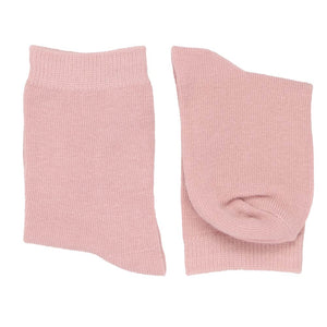 A pair of boys' folded blush pink socks
