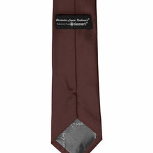 Load image into Gallery viewer, Tag on the back of a boys' brown necktie