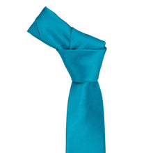 Load image into Gallery viewer, Boys' Caribbean Blue Solid Color Necktie