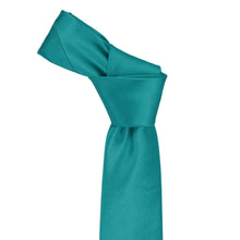 Load image into Gallery viewer, Boys' Deep Aqua Solid Color Necktie