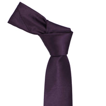 Load image into Gallery viewer, Boys' Eggplant Purple Solid Color Necktie