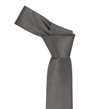 Load image into Gallery viewer, Boys' Graphite Gray Solid Color Necktie