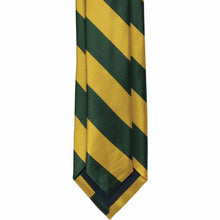 Load image into Gallery viewer, Boys&#39; Hunter Green and Gold Striped Tie