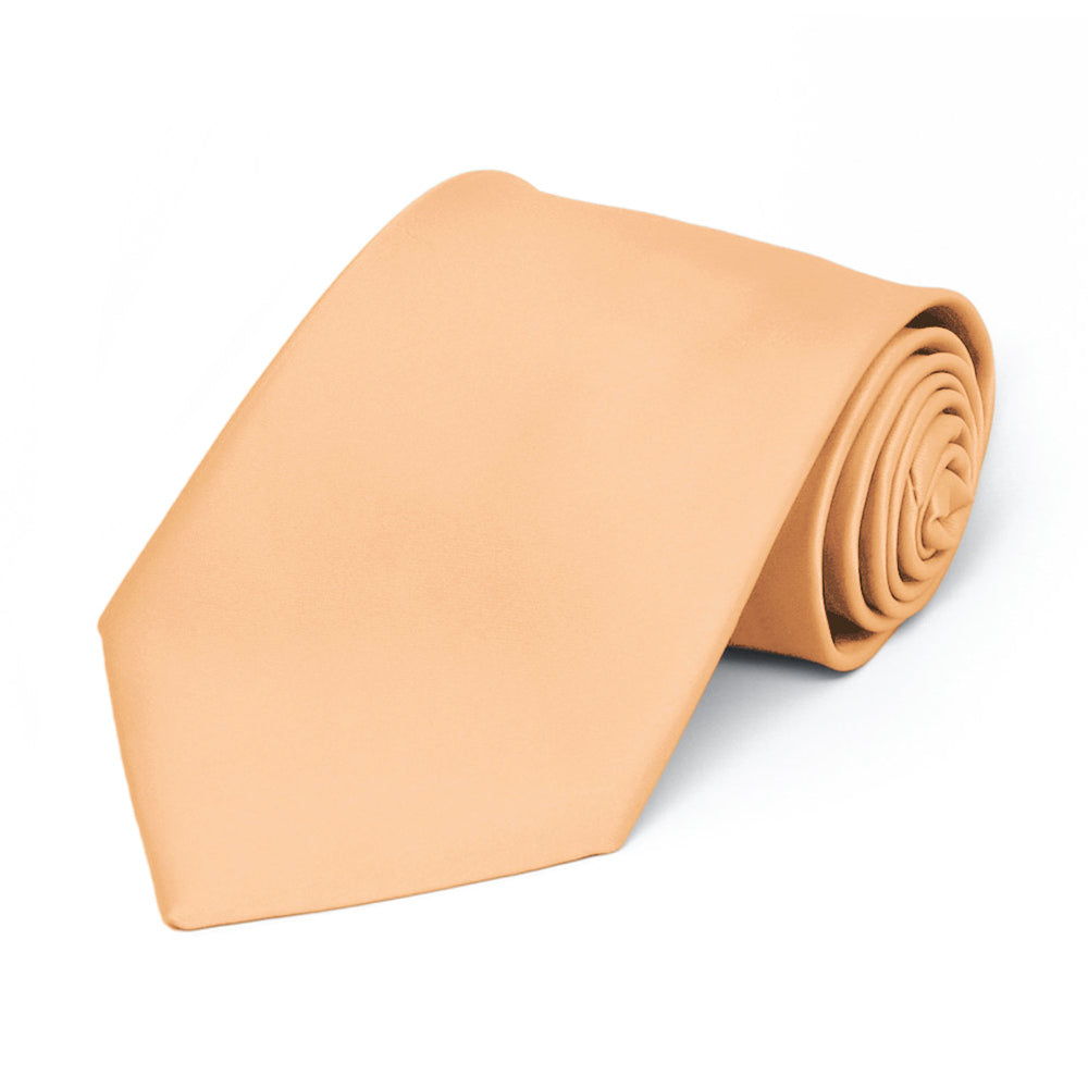 Boys' Peach Premium Solid Color Tie