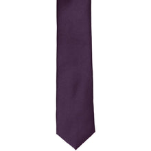 Load image into Gallery viewer, Front of a boys&#39; royal plum skinny tie