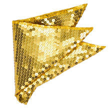 Load image into Gallery viewer, Gold sequin folded pocket square