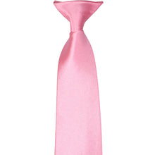 Load image into Gallery viewer, The knot on a bright pink clip-on tie
