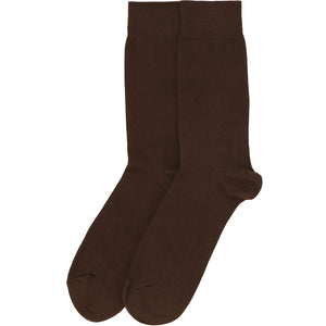 A pair of men's solid brown socks