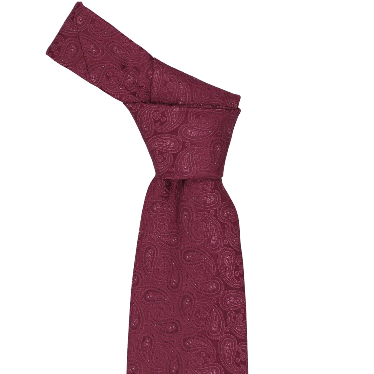 Burgundy Darlene Paisley Extra Long Necktie, 63" Length TieMart Burgundy Darlene Paisley Extra Long Necktie, 63" Length TieMart