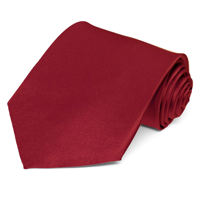 A solid color burgundy silk in an extra long length