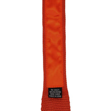 Load image into Gallery viewer, Satin collar on a burnt orange tie with a label on a white background
