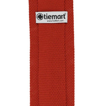 Load image into Gallery viewer, Burnt orange knit tie with TieMart logo on a white background
