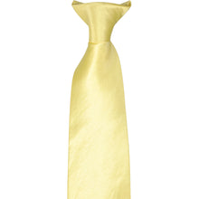 Load image into Gallery viewer, The knot on a butter yellow clip-on tie