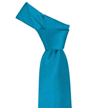 Load image into Gallery viewer, Tied knot on a caribbean blue necktie