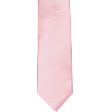 Load image into Gallery viewer, The front of a carnation pink slim tie, laid out flat