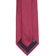 Load image into Gallery viewer, Back of a cinnamon rose solid tie