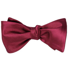 Load image into Gallery viewer, Claret self-tie bow tie, tied