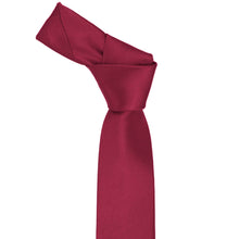 Load image into Gallery viewer, Claret Slim Solid Color Necktie, 2.5" Width