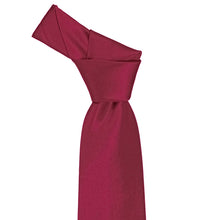 Load image into Gallery viewer, Tied knot on a claret red necktie