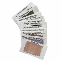 Load image into Gallery viewer, Set of fabric color swatches for neckties