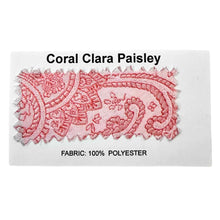Load image into Gallery viewer, Coral paisley fabric swatch