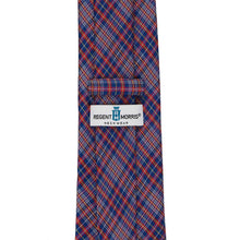 Load image into Gallery viewer, Dark blue plaid necktie tag