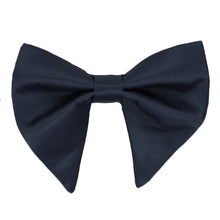 Load image into Gallery viewer, A dark navy blue bow tie in an oversized teardrop style