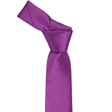 Load image into Gallery viewer, Dark Orchid Slim Solid Color Necktie, 2.5" Width
